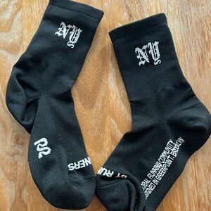 Bandit Lite Run Quarter Socks - NY, NY - Black with White - 2 Pack × 1